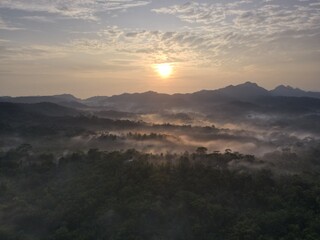 sunset in the mountains