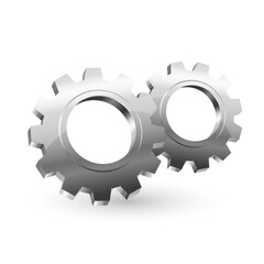 Gear Settings Icon isometric 3d vector illustration