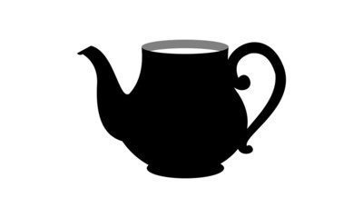 vector teapot silhouette icon