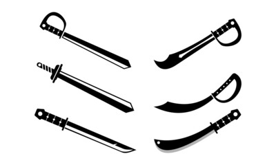 sword vector set package template logo