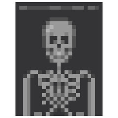 Radiography concept pixel art illustration vector template medical