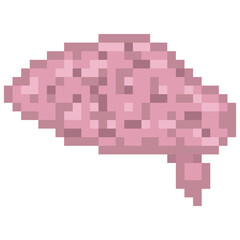 Brain minimal concept icon pixel art