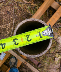 Measuring tape over 3" inch pipe