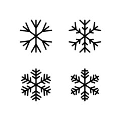 Snowflake Icon Logo Design Vector Template Illustration