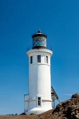 Anacapa Lighthouse Glows White High On The Cliffs