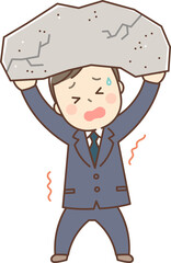 重圧に潰されそうな男性社員