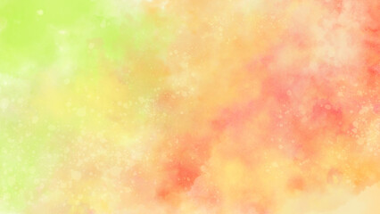 抽象_赤と黄緑とオレンジ