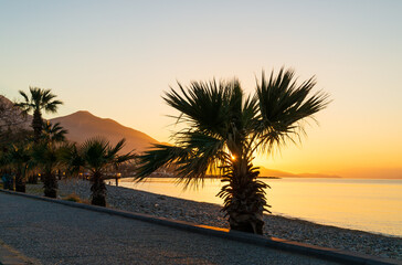 sunset on the beach