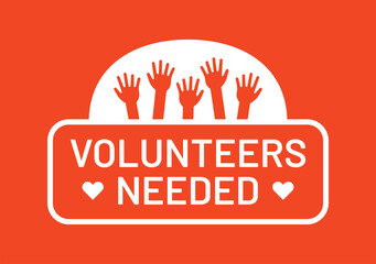 Volunteers needed banner vector illustration. Volunteering concept