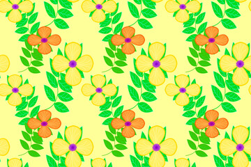 seamless cute floral pattern