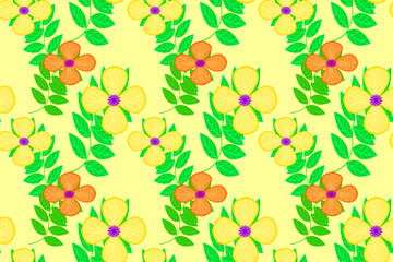 seamless cute floral pattern