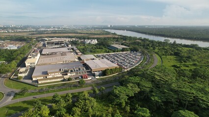 Kuching, Sarawak Malaysia - April 7th 2022: The Samajaya Light Industrial Zone where all the major...