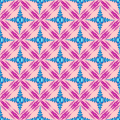 floral pattern, ethnic geometry purple blue floral seamless pattern, seamless pattern for curtain design, carpet, wallpaper, clothing, wrap, batik, pink background fabric pattern