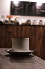 Ground coffee in classic cups. Turuk is a typical Indonesian coffee