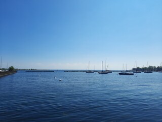 Boats in the Harbour, Toronto, Ontario Lake