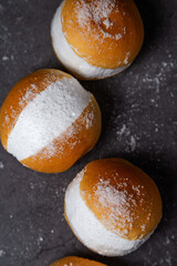 Homemade MARITOZZO is Italian bread stuffed with whipped cream.