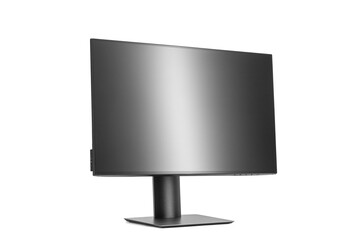 computer monitor with empty screen isolated on white background.