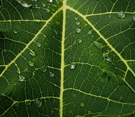 Abstract background of green leaf with natural light