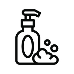 shampoo line icon illustration vector graphic
