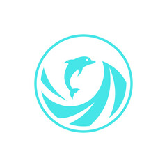 illustration logo sea icon templet vector