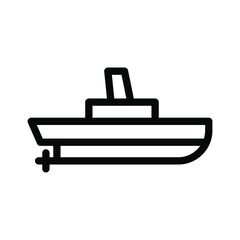 boat line icon illustration vector graphic