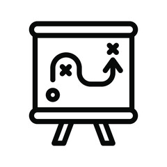 strategy line icon illustration vector graphic