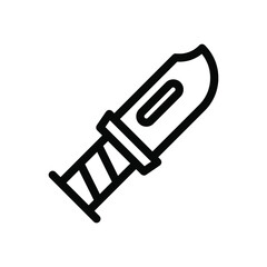 Fototapeta premium knife line icon illustration vector graphic