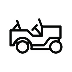 jeep line icon illustration vector graphic