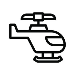 helicopter line icon illustration vector graphic