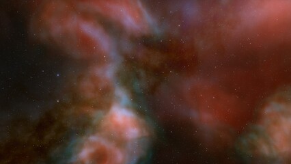 Space background with realistic nebula and shining stars. Colorful cosmos with stardust and milky way. Magic color galaxy. Infinite universe and starry night. 3d render	
