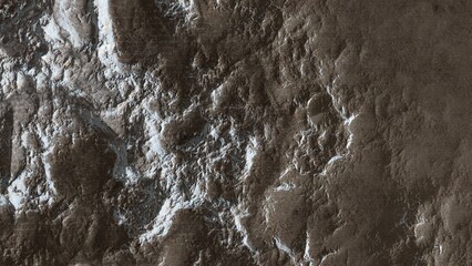 3d render of abstract planet surface with high detailed relief