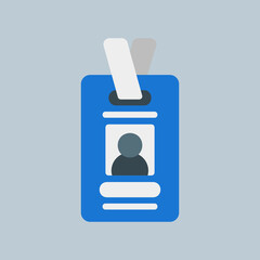 Id card icon in flat style, use for website mobile app presentation