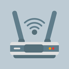 Router icon in flat style, use for website mobile app presentation