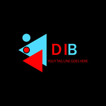 DIB letter logo creative design with vector graphic