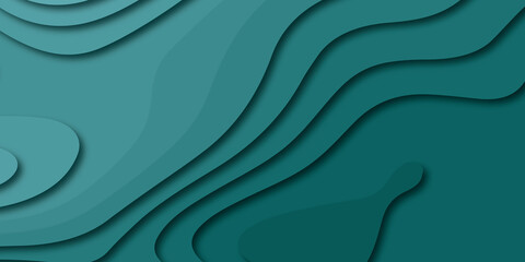 Obraz premium Topographic map in paper cut style. 3d abstract background with cut out waves modern cover. Grey color hole and mountains papercut art.Trending modern abstract paper cut background.