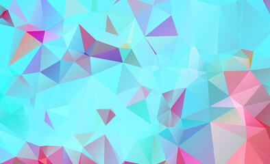 Fototapeta na wymiar Blue vivid geometric polygonal abstract design background template