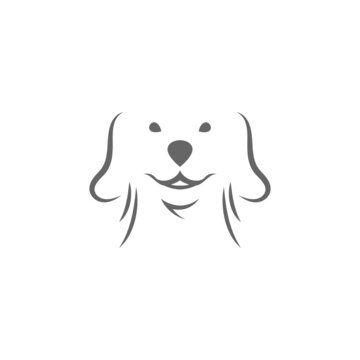 Dog icon logo illustration template