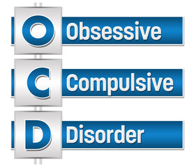 OCD - Obsessive Compulsive Disorder Blue Grey Blocks 