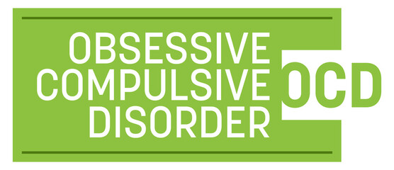 OCD - Obsessive Compulsive Disorder Green Box Horizontal