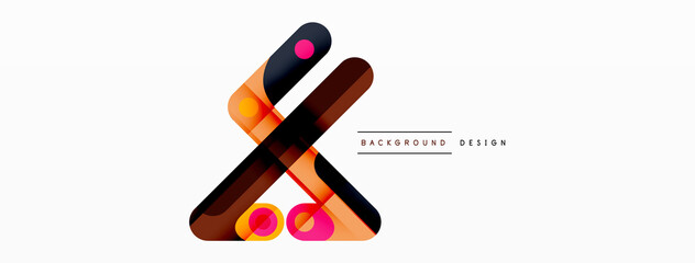Lines geometric creative abstract background. Bright color line composition for wallpaper, banner, background or landing