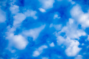 white clouds and blue sky