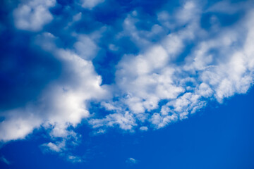 white clouds and blue sky