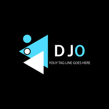 DJO letter logo creative design with vector graphic