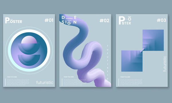 Set of abstract, trendy, vector illustration.Applicable for cover of magazine, poster template, website interface and other print related items.