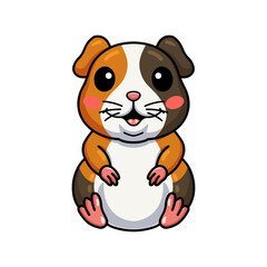 Cute little guinea pig cartoon sitting