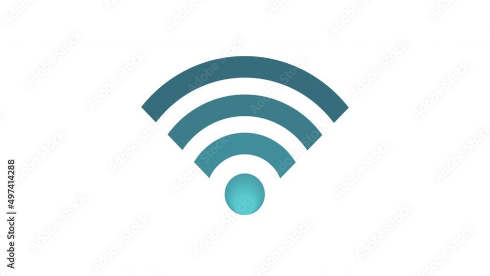 Poster wifi waves signal connection animation