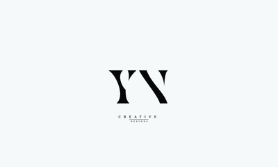 Alphabet letters Initials Monogram logo YN NY Y N