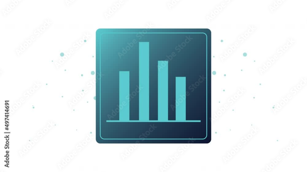 Poster statistics bars in button animation