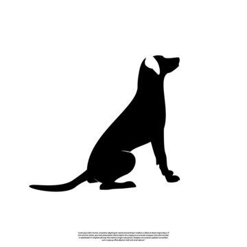 silhouette of dog on isolated background