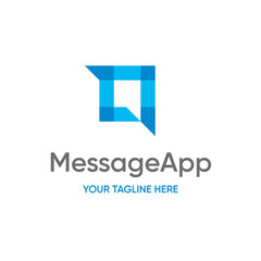 Kite Plane Message Talk Chat Email Send Upload Vector Abstract Illustration Logo Icon Design Template Element